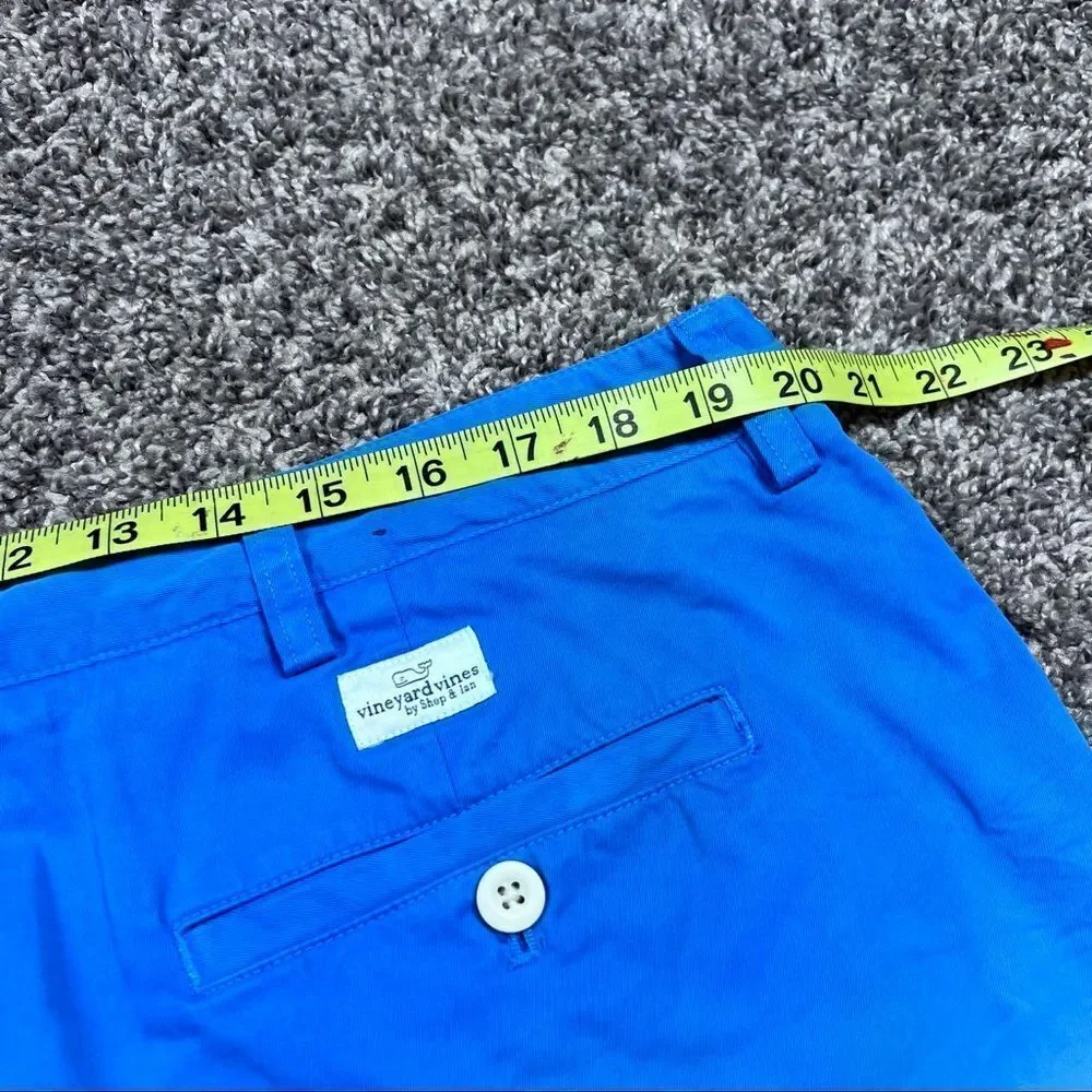 Vineyard Vines Island Shorts Whale Blue Ombre Flat Front Chino Shorts Mens Sz 40